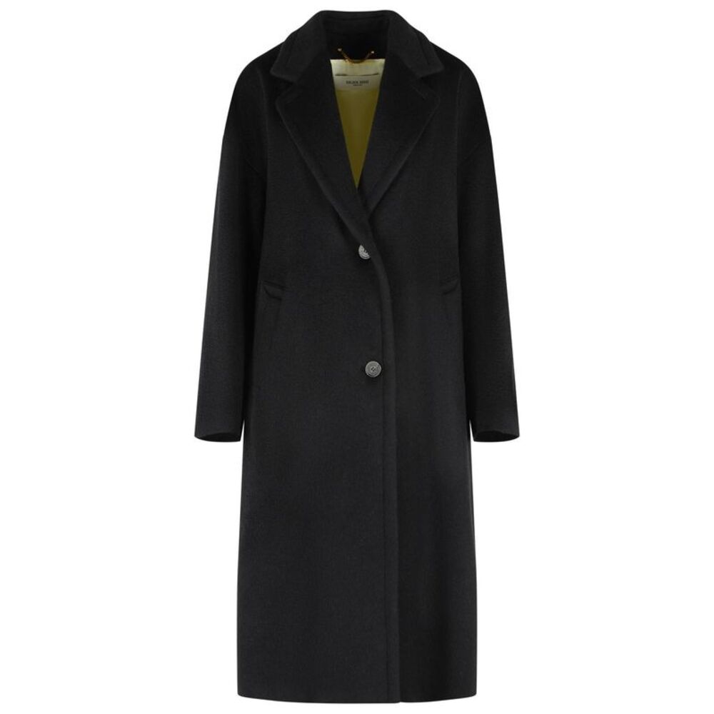 Golden Goose 'Cocoon' Single-Breasted Black Virgin Wool Blend Coat Women